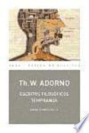 ESCRITOS FILOSÓFICOS TEMPRANOS