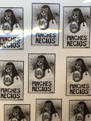 STICKERS PINCHES NECIOS