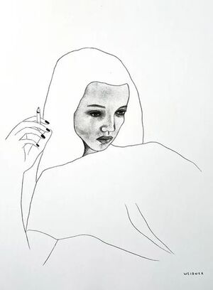 PRINT MUJER BLANCO Y NEGRO