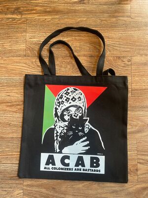TOTEBAG NEGRA MEZCLILLA ACAB PALESTINA