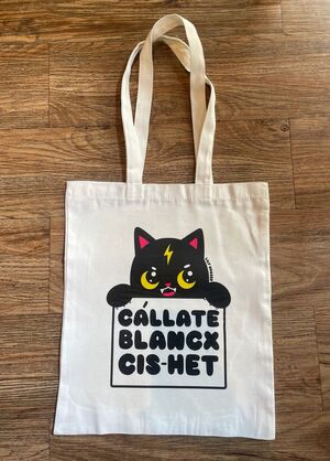 TOTEBAG BLANCA TELA CÁLLATE BLANCX