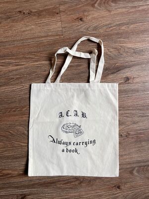 TOTE ACAB ALWAYS CARRYING A BOOK